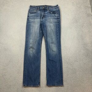 BKE Tyler Jeans Medium Blue Wash Men's Size 31x32 Denim Stretch Whiskering